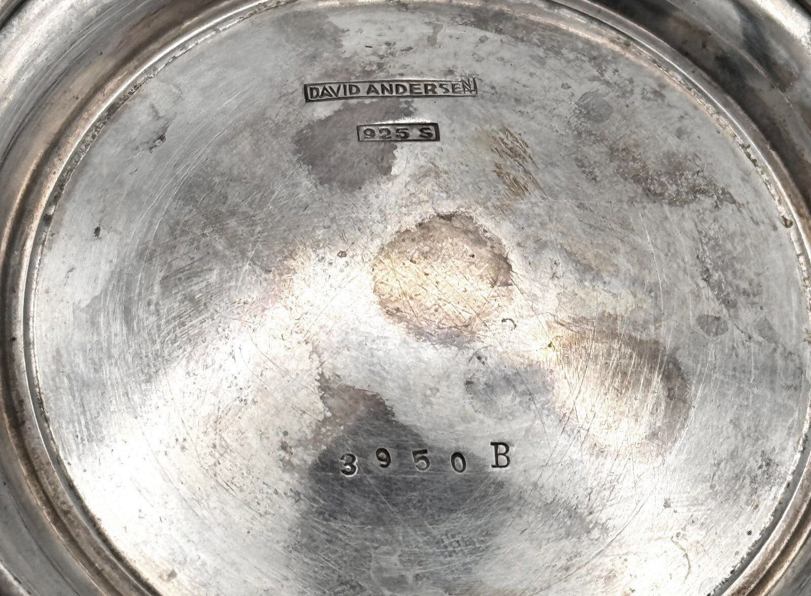 1960s Norwegian Sterling Silver Small Red Enamel Dish By David-Andersen (WeP)