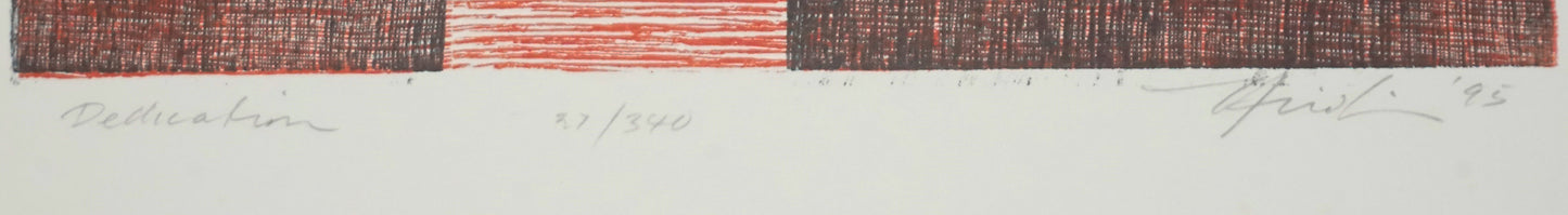 02 Hawaii Woodcut Print 74/75 "Vertical Light" by Hiroki Morinoue (b.1947)(KuK)