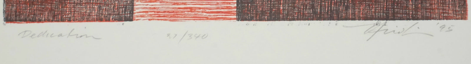 02 Hawaii Woodcut Print 74/75 "Vertical Light" by Hiroki Morinoue (b.1947)(KuK)