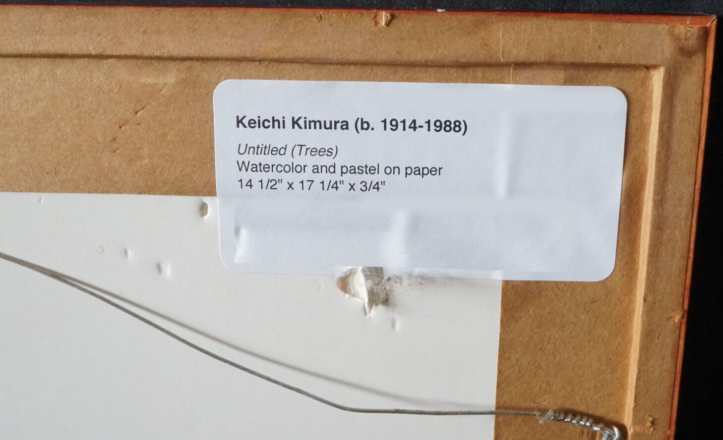 Hawaii Modernist Watercolor & Pastel Painting Trees by Keichi Kimura (PeNe