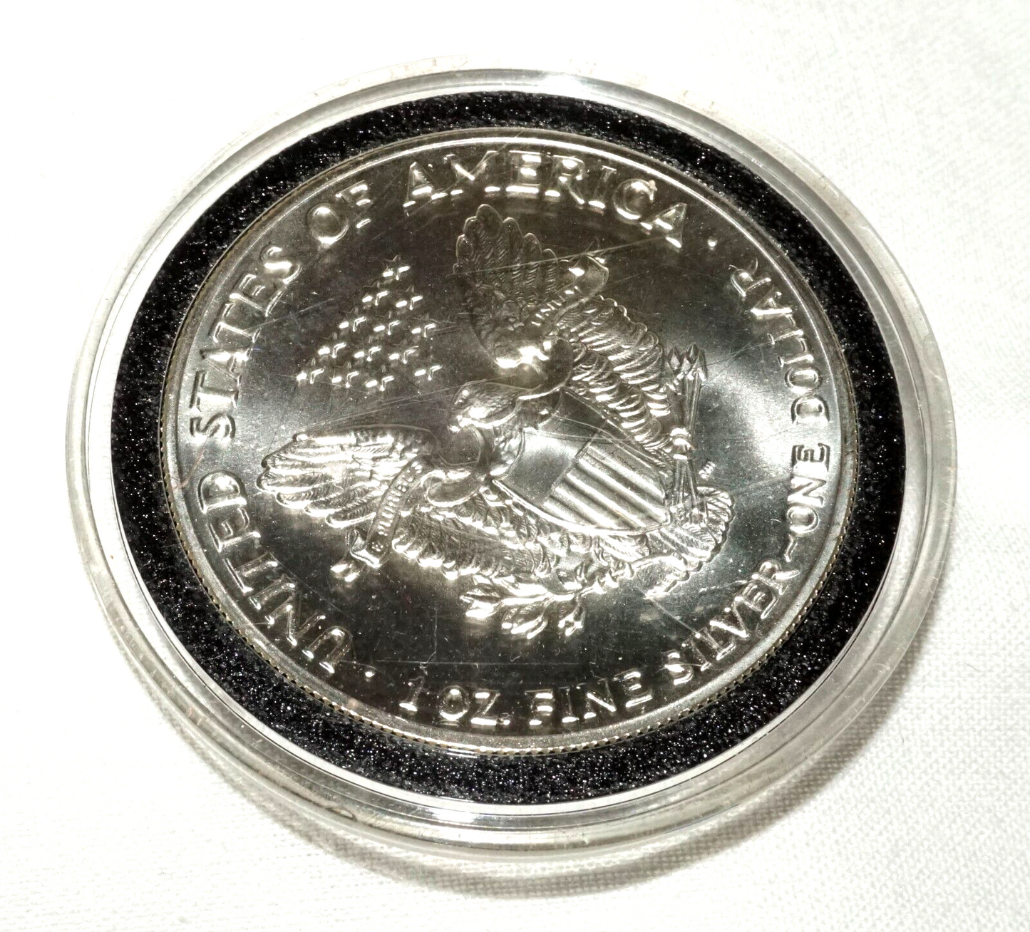 1992 US Liberty Eagle 1oz. Silver Coin in Case - Uncirculated  (ShI)