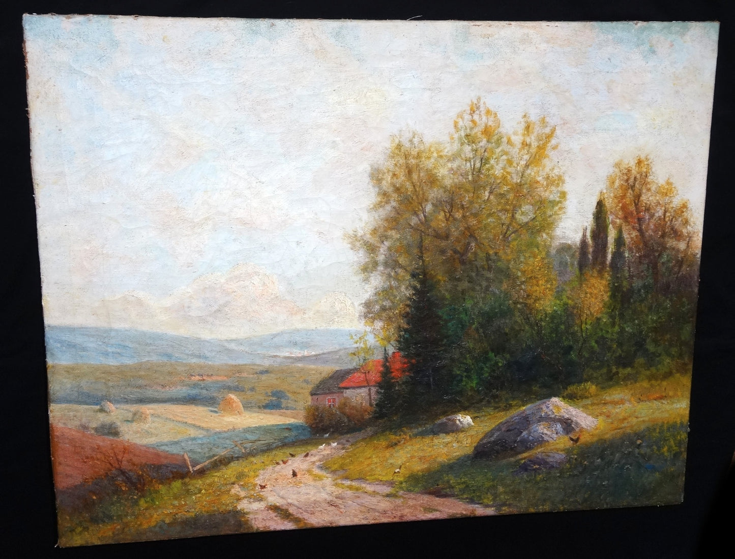 American Oil Painting "Autumn Landscape" by Frederick John Mulhaupt  (1871-1938)