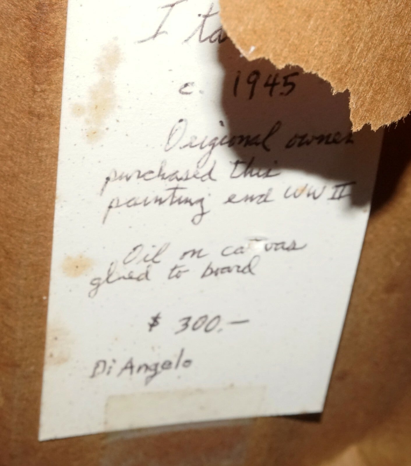 2Pc 40s Italy Oil Paintings Market Scenes by Pasquale D'Angelo  (1896-1955)(MOT)