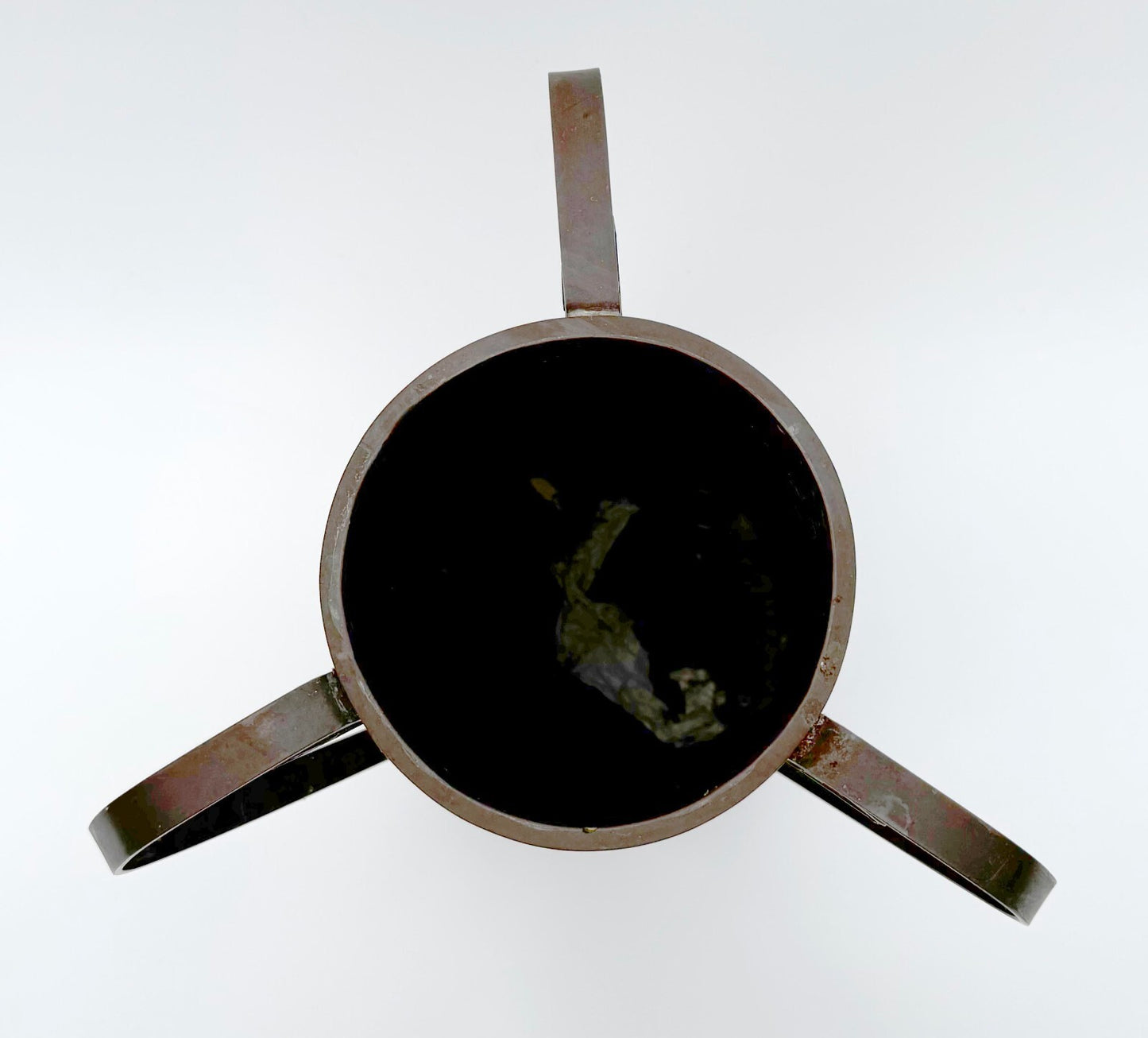 Arts & Crafts Hammered Copper Vase w Riveted Stylized Floral Motif  12" (NeW)