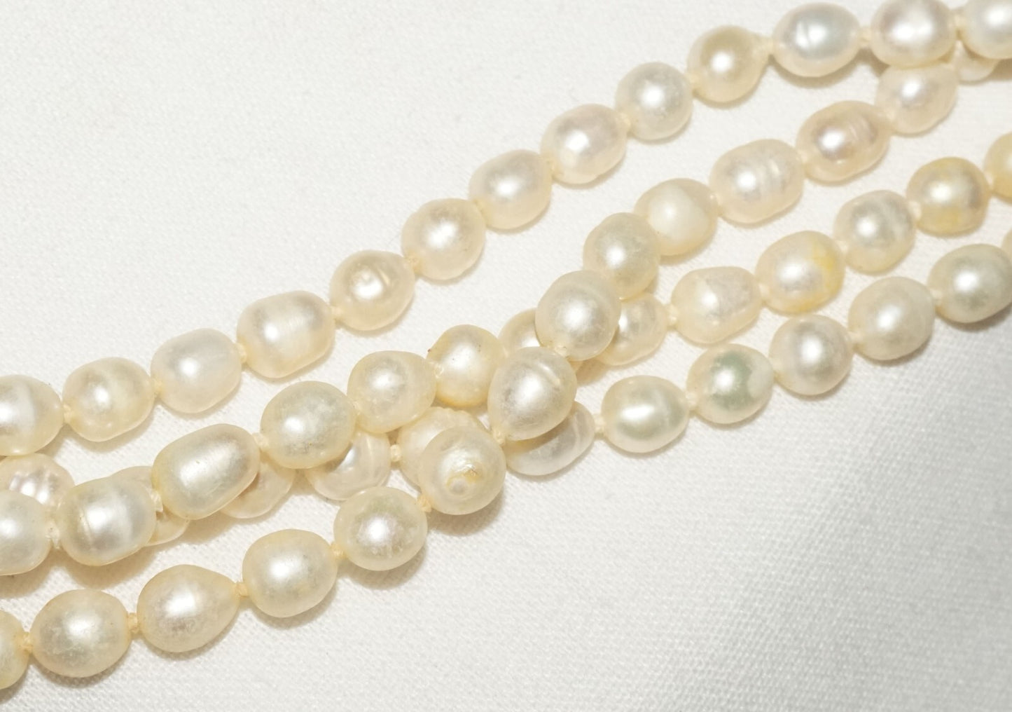 Vintage Baroque Pearl Necklace 62" no Clasp  (FeD)#2
