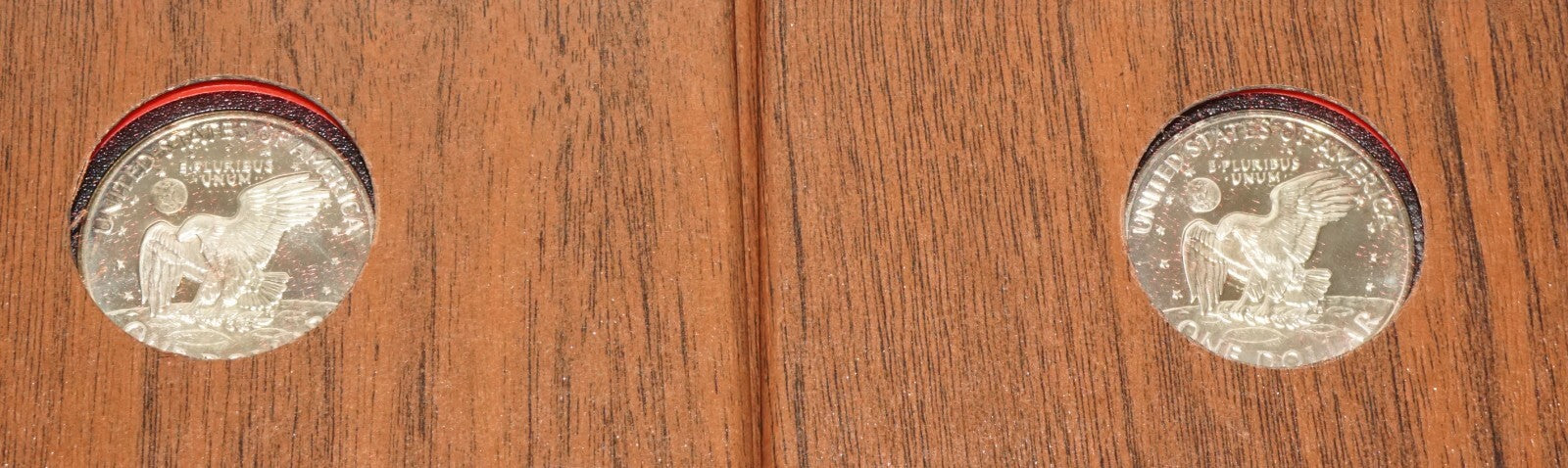 5Pc 1971 US Eisenhower Uncirculated Proof $1 Silver Coin in Case  (KiL)