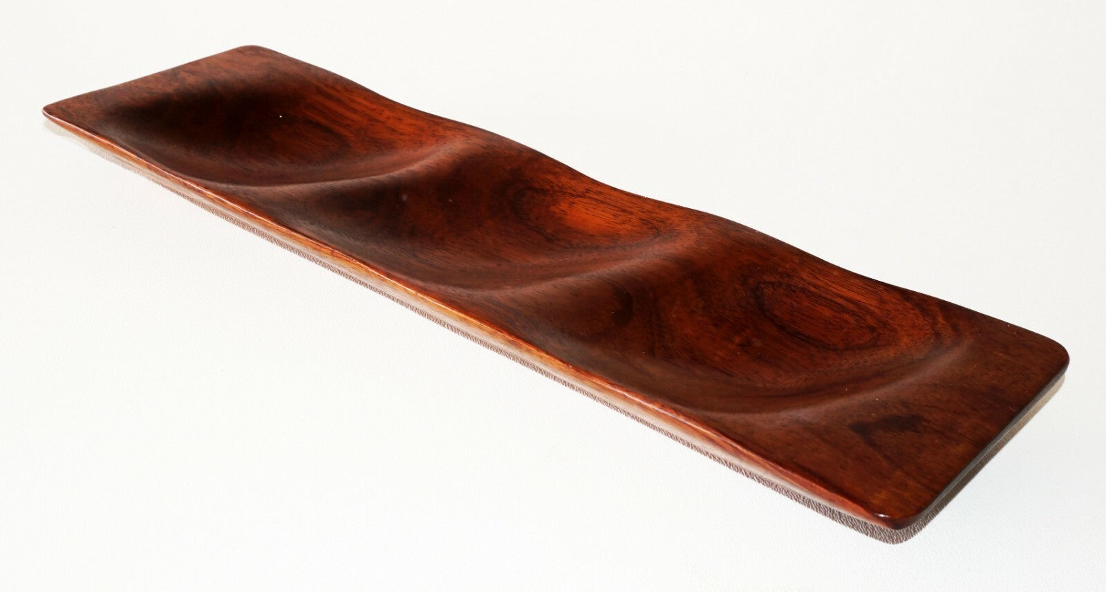 Hawaii Modernist Koa Hard Wood 3x Section Serving Tray by Dave Witkus  (SRi)