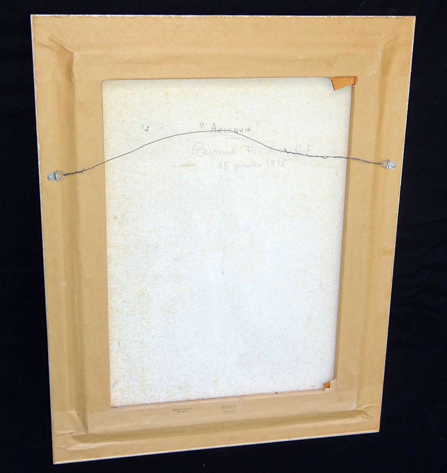 1975 French Oil Painting "Harlequin" by BF Bernard Fouilloux  (Mat)