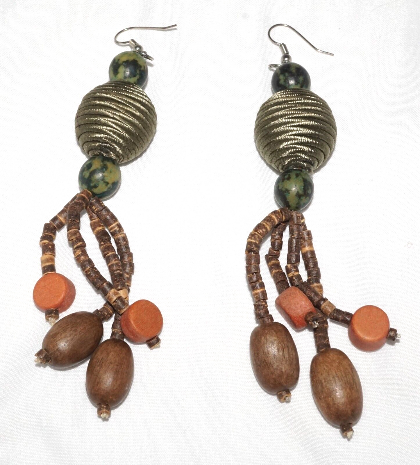 Beaded Multi Strand + Statement Abalone Shell Necklace & Earrings (MaM)4