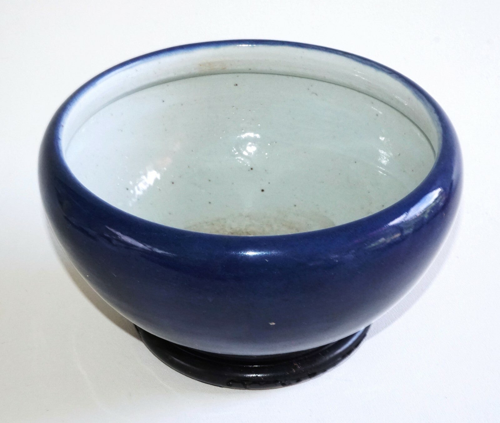 19C Chinese Qing Cobalt Blue Incense Burner w. 3x Knob Design  (AHB)