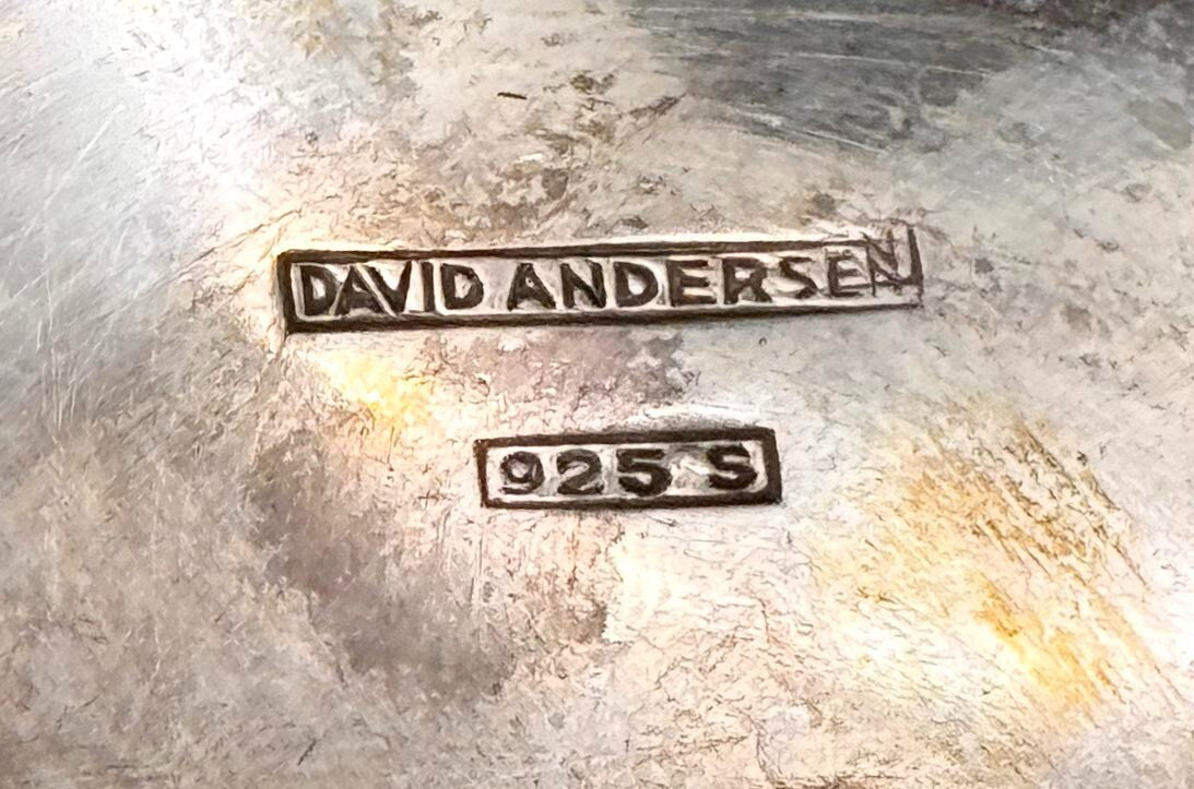 1960s Norwegian Sterling Silver Small Red Enamel Dish By David-Andersen (WeP)