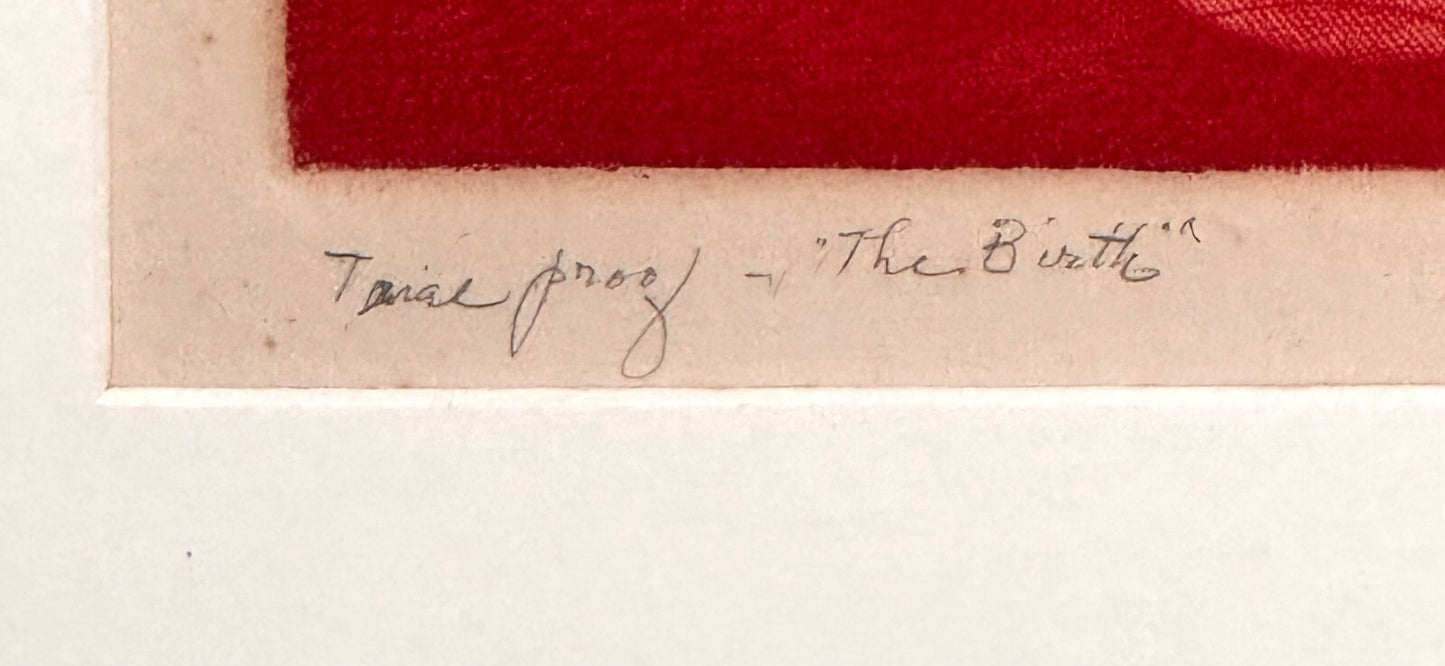 1977 Print Pele Giving Birth To The Hawaiian Islands by Joseph Feher  (KuK)