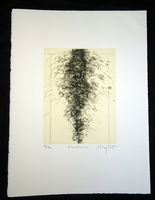 02 Hawaii Intaglio Etching Print 74/75 "Ko'olau" Mountain Wayne Miyamoto (AHB)