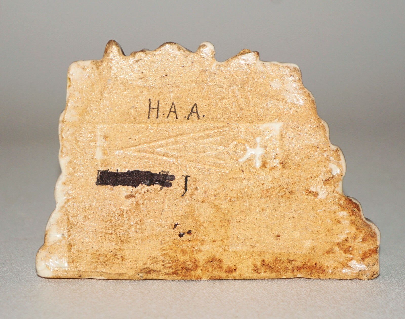 9Pc 1920s German Glazed Pottery Creche Christmas Nativity Scene  (HMLC) 17