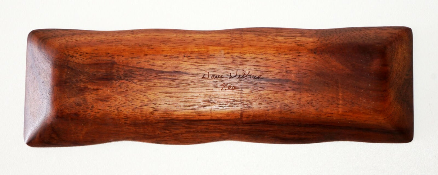 Hawaii Modernist Koa Hard Wood 3x Section Serving Tray by Dave Witkus  (SRi)