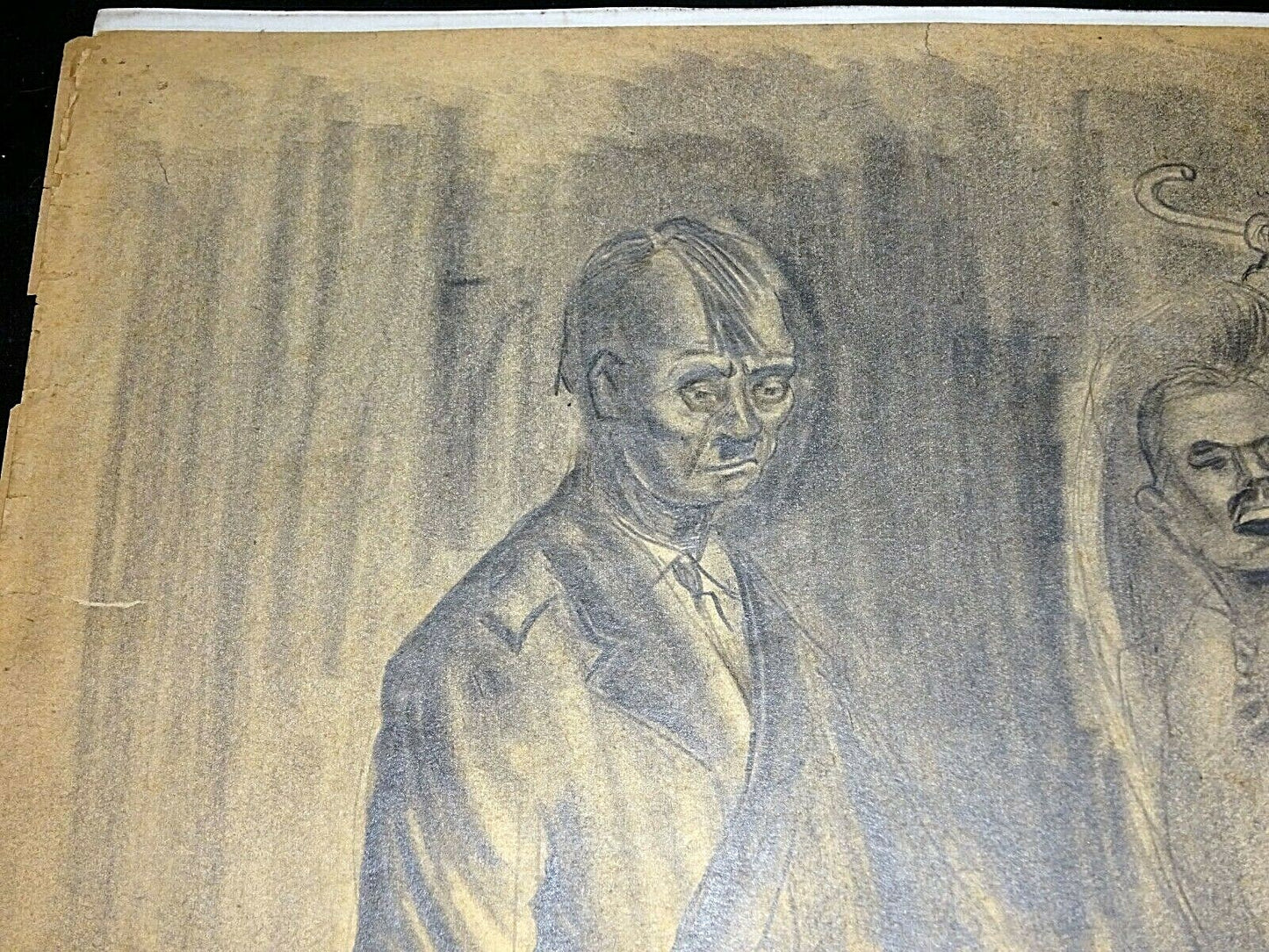 1940s Expressionist Pencil Drawings Fascist Caricatures by Boydan Baynert (CuM)