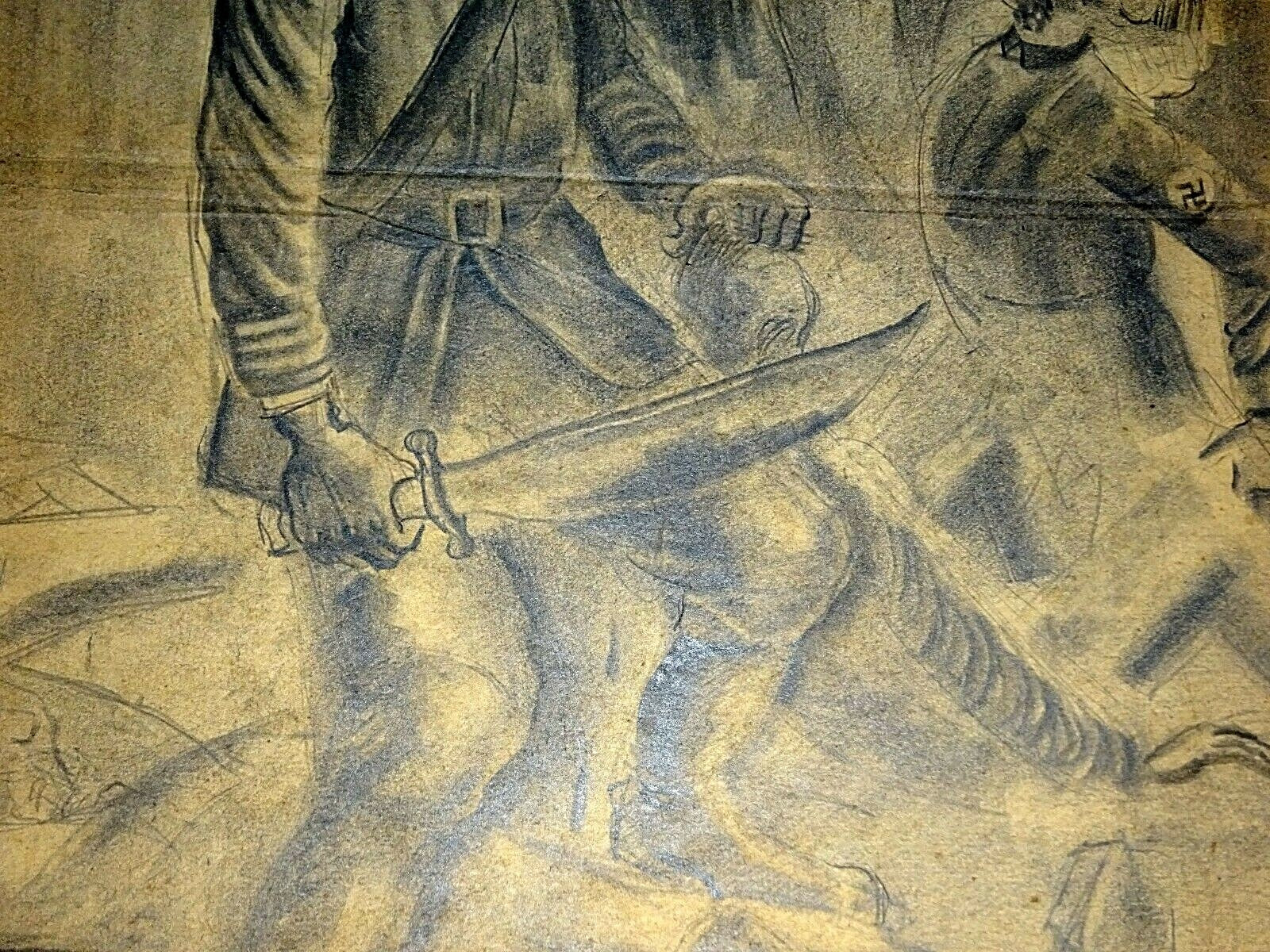 1940s Expressionist Pencil Drawings Fascist Caricatures by Boydan Baynert (CuM)