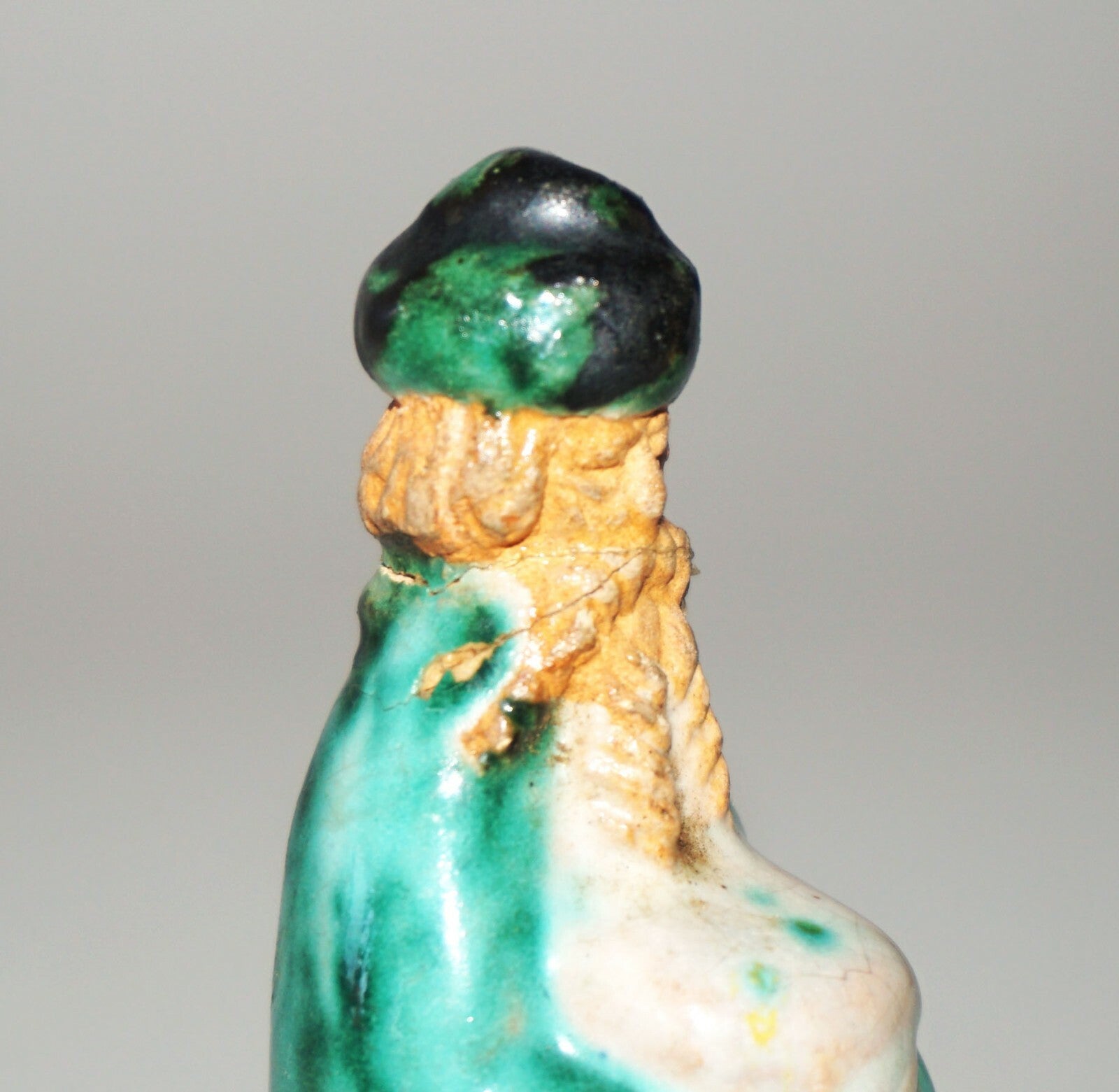 9Pc 1920s German Glazed Pottery Creche Christmas Nativity Scene  (HMLC) 17