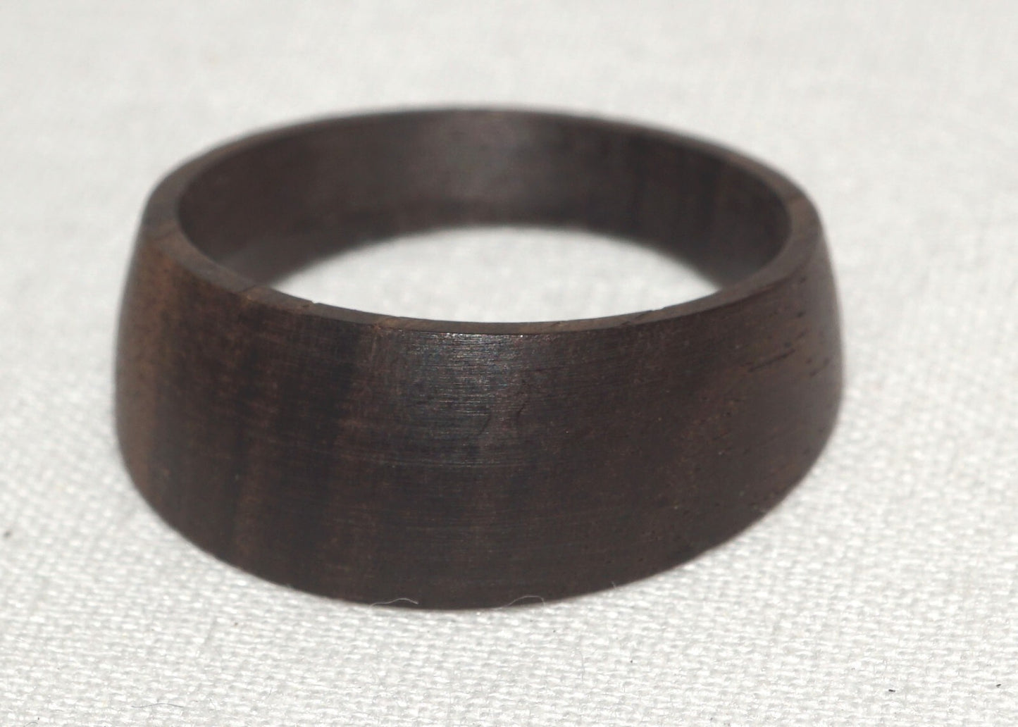 Pair of Wood & Sterling Silver Emporio Armani Rings Sz. 8.25 Original Box(InS)11