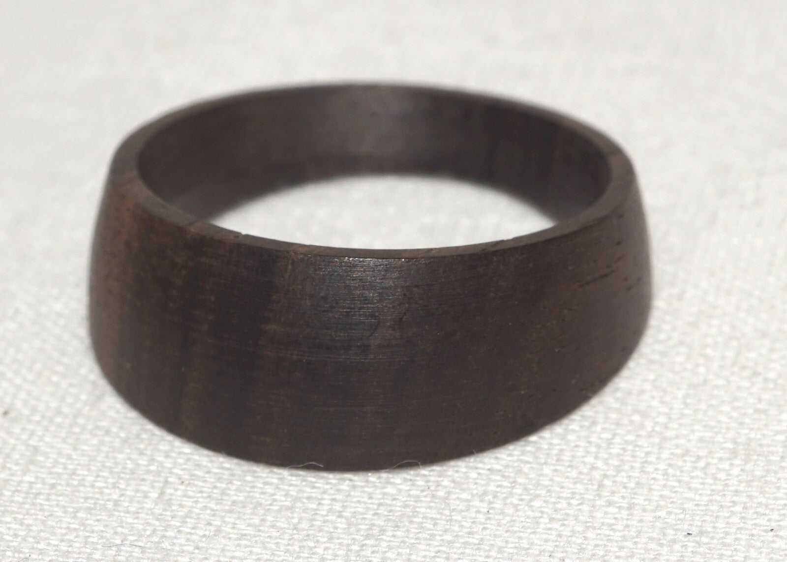 Pair of Wood & Sterling Silver Emporio Armani Rings Sz. 8.25 Original Box(InS)11