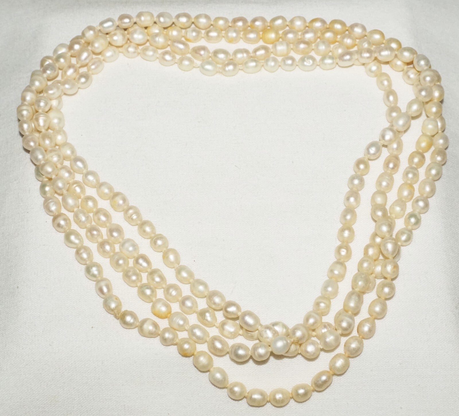 Vintage Baroque Pearl Necklace 62" no Clasp  (FeD)#2