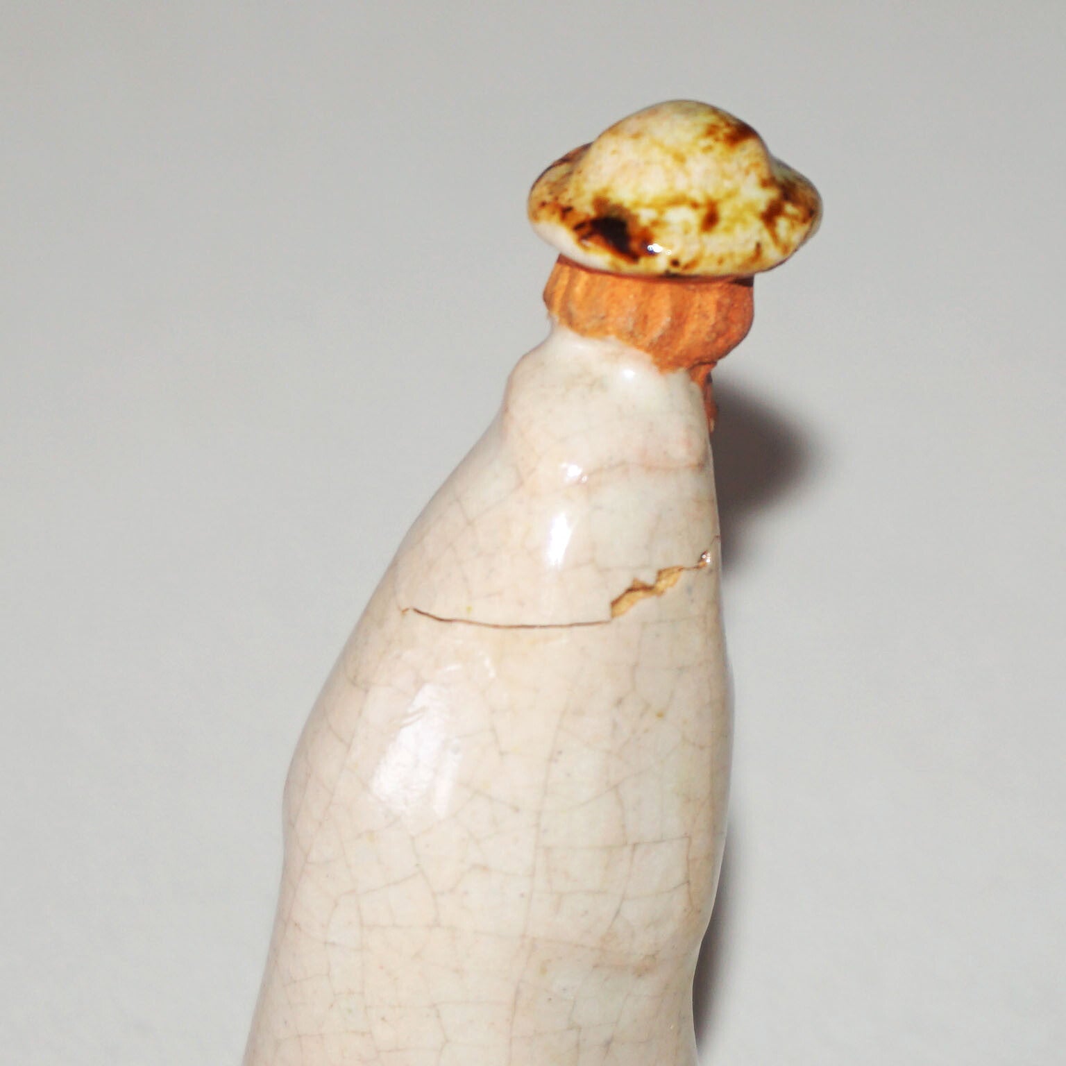 9Pc 1920s German Glazed Pottery Creche Christmas Nativity Scene  (HMLC) 17