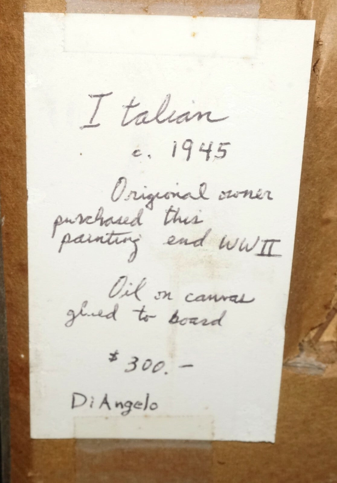 2Pc 40s Italy Oil Paintings Market Scenes by Pasquale D'Angelo  (1896-1955)(MOT)