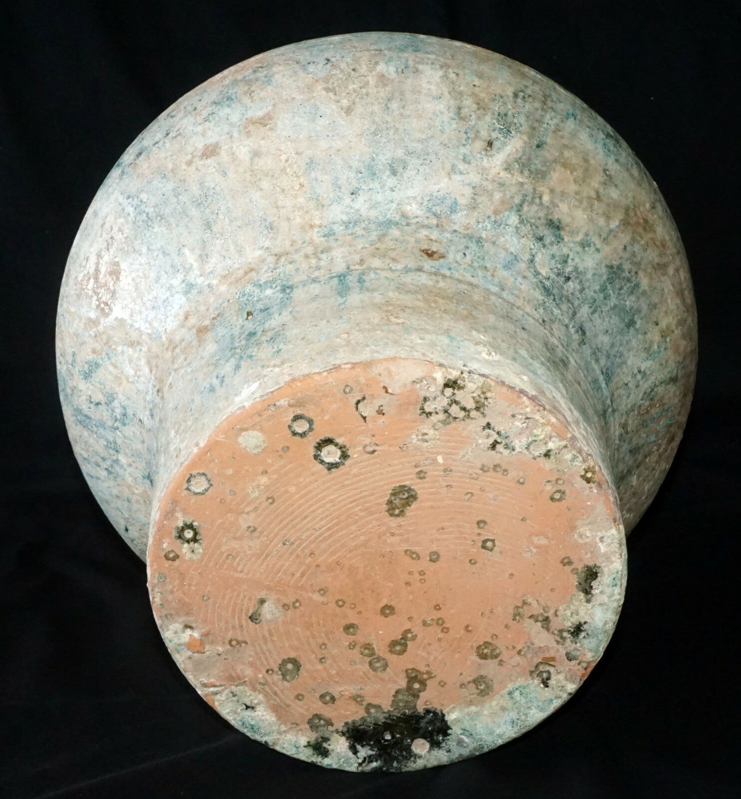 2000 Year Old Chinese Han Period Green Glaze Stoneware Hu Jar Iridescence (DaM)