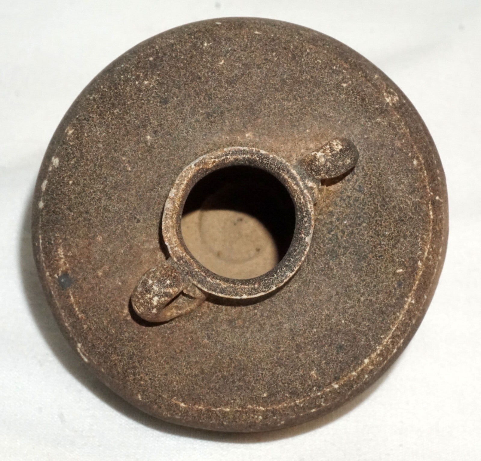 15C Thailand Sukhothai Sawankhalok Brown Glaze Jarlet w. Scroll Handles (JSt)31