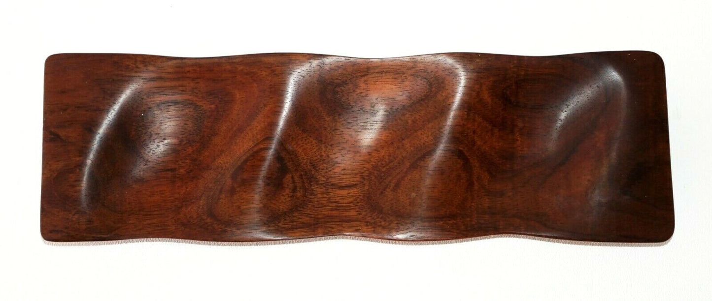 Hawaii Modernist Koa Hard Wood 3x Section Serving Tray by Dave Witkus  (SRi)