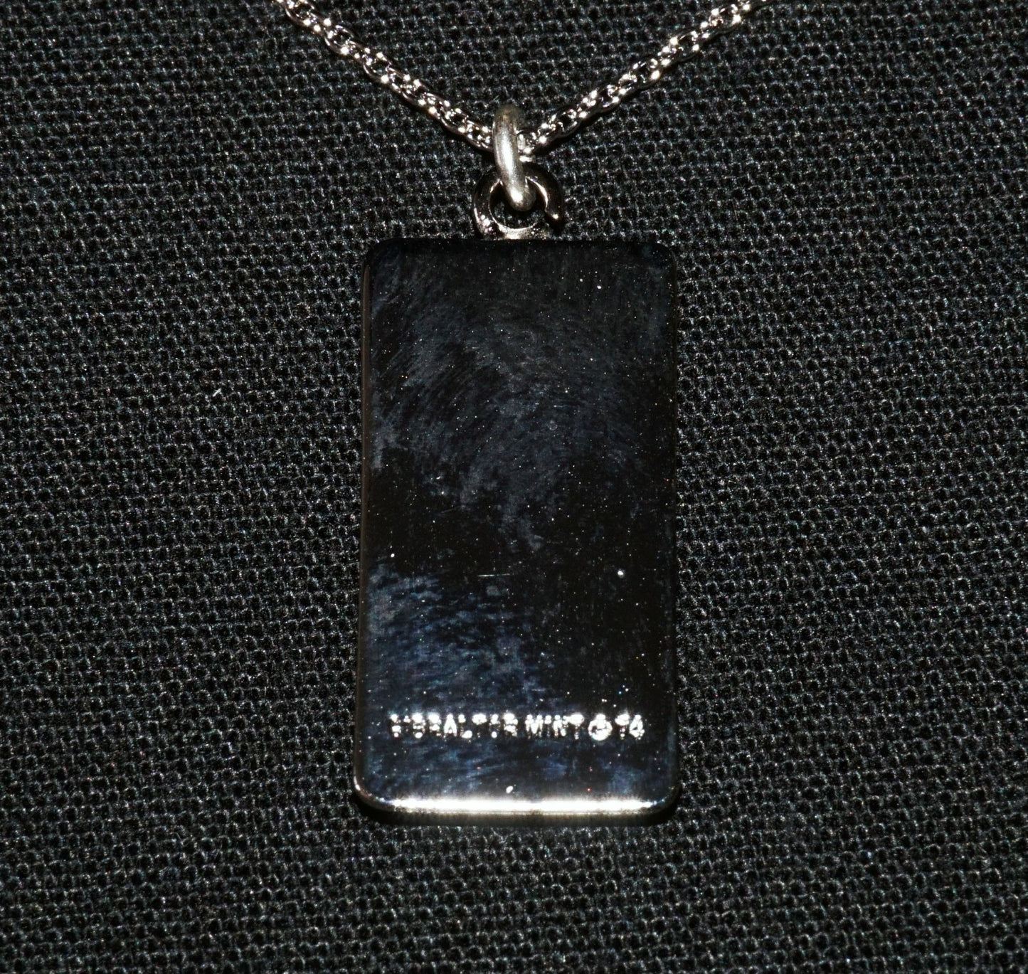 1974 Gibraltor Mint Sterling Silver 100 Grains Bar Pendant & Necklace  (NiD)