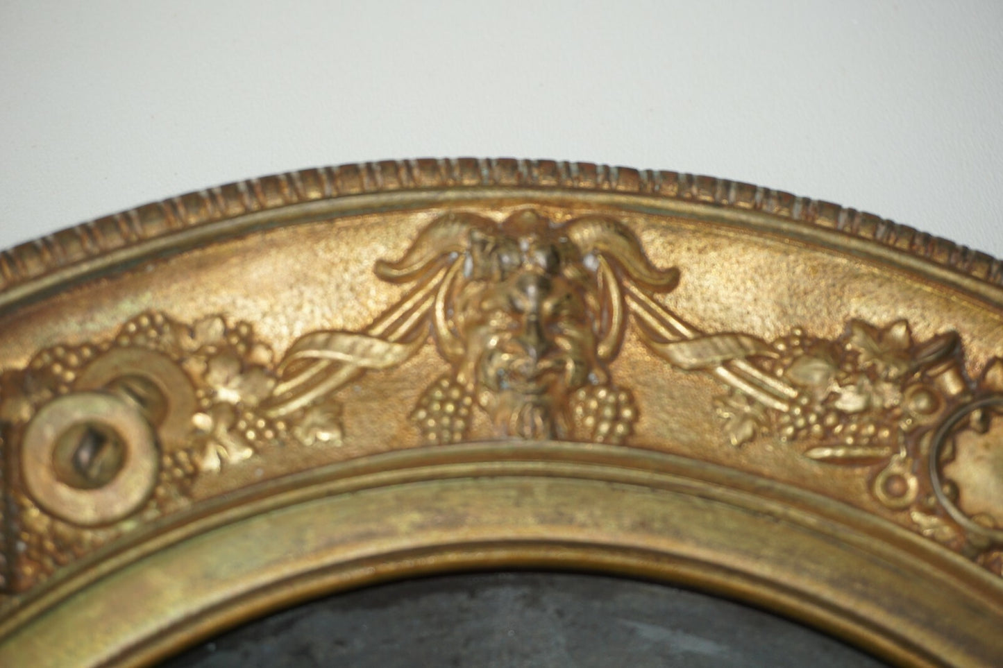 Continental Porcelain & Enamel Female Portrait Painting Gilt Bronze Frame (RiS)