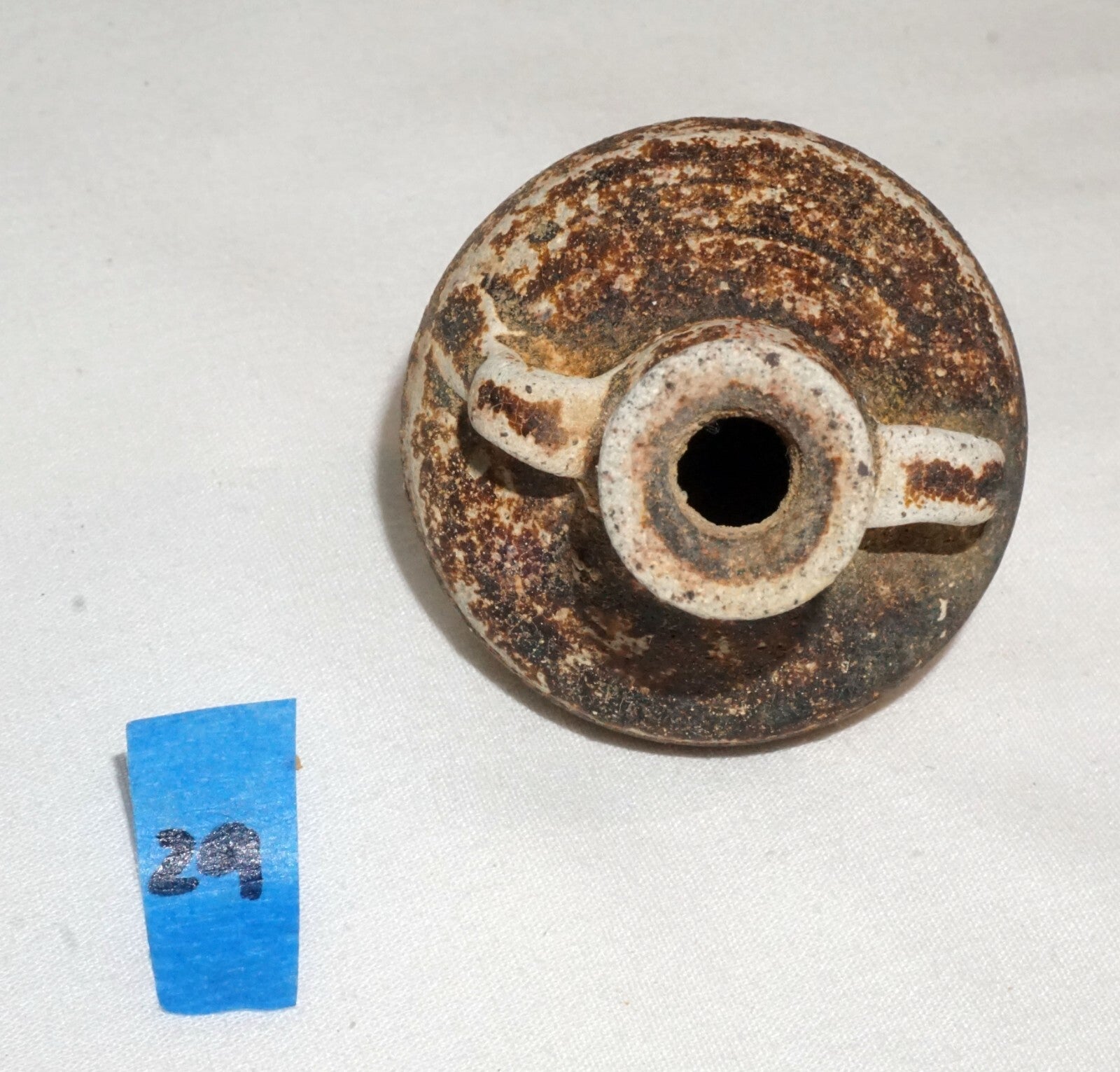 15C Thailand Sukhothai Sawankhalok Brown Glaze Jarlet w. applied Handles (JSt)29