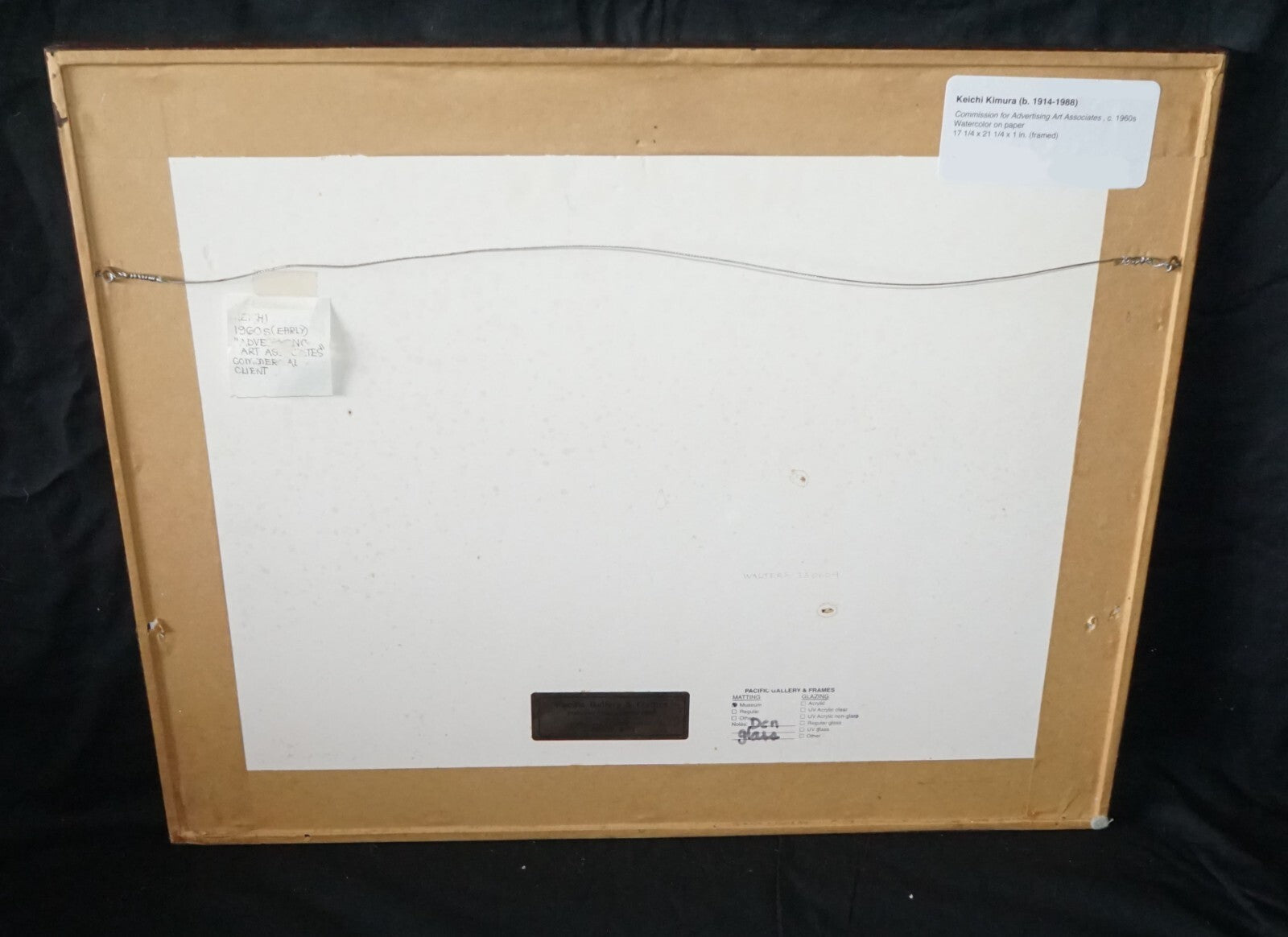 1960 Hawaii Watercolor Painting Honolulu Harbor by Keiichi Kimura (1914-88)(PeNe