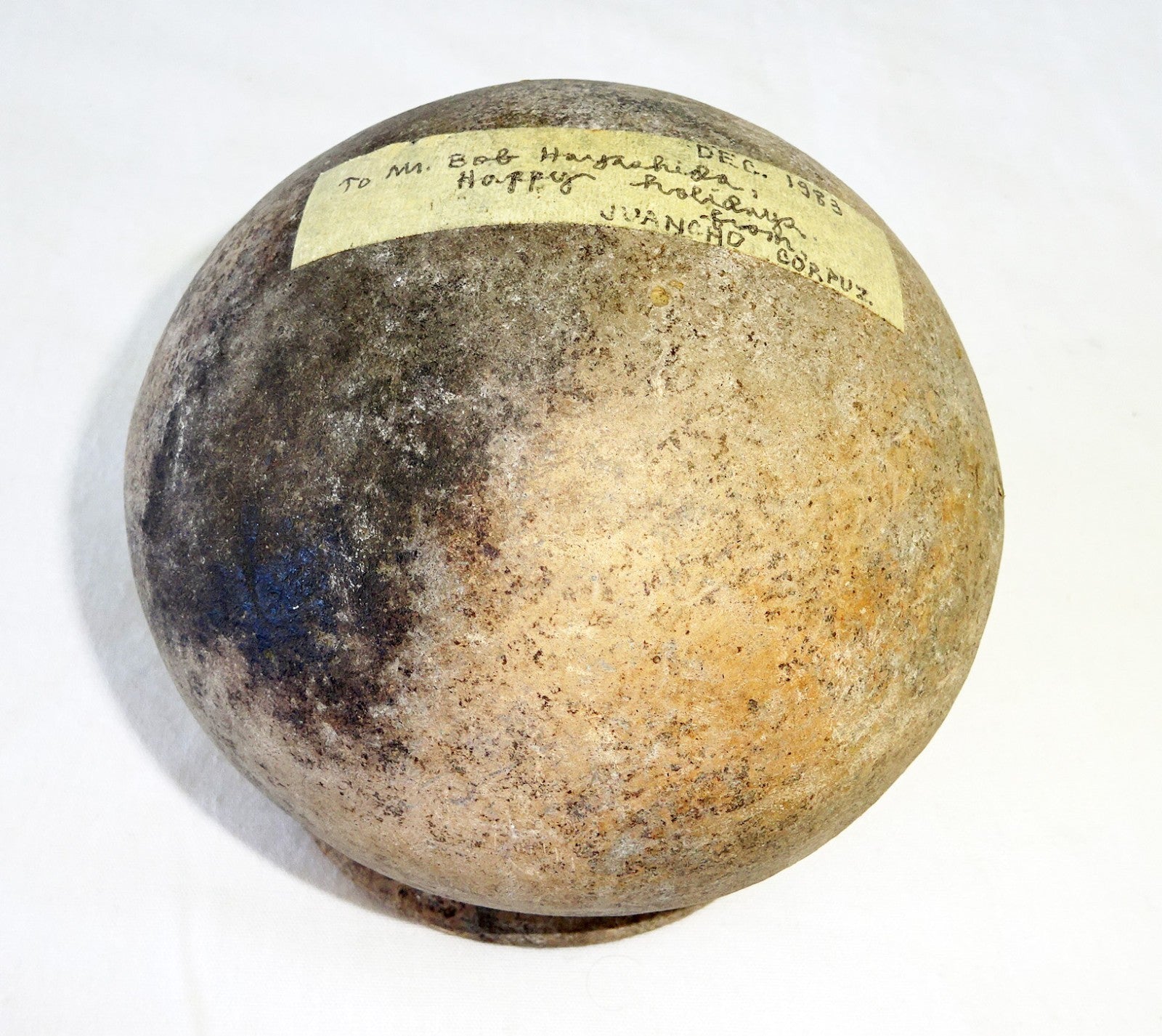 American S.W. Aboriginal Small Earthenware Jar w. Incised Motif  (Hay)