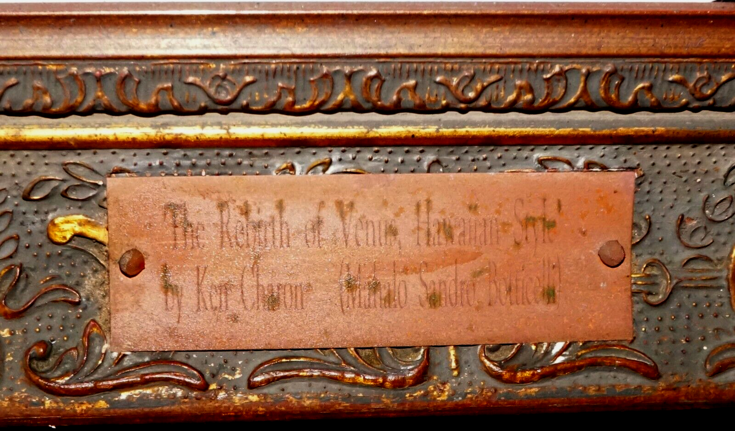 1995 Hawaii Acrylic Painting Rebirth of Venus Hawaiian Style by Ken Charon (PeNe