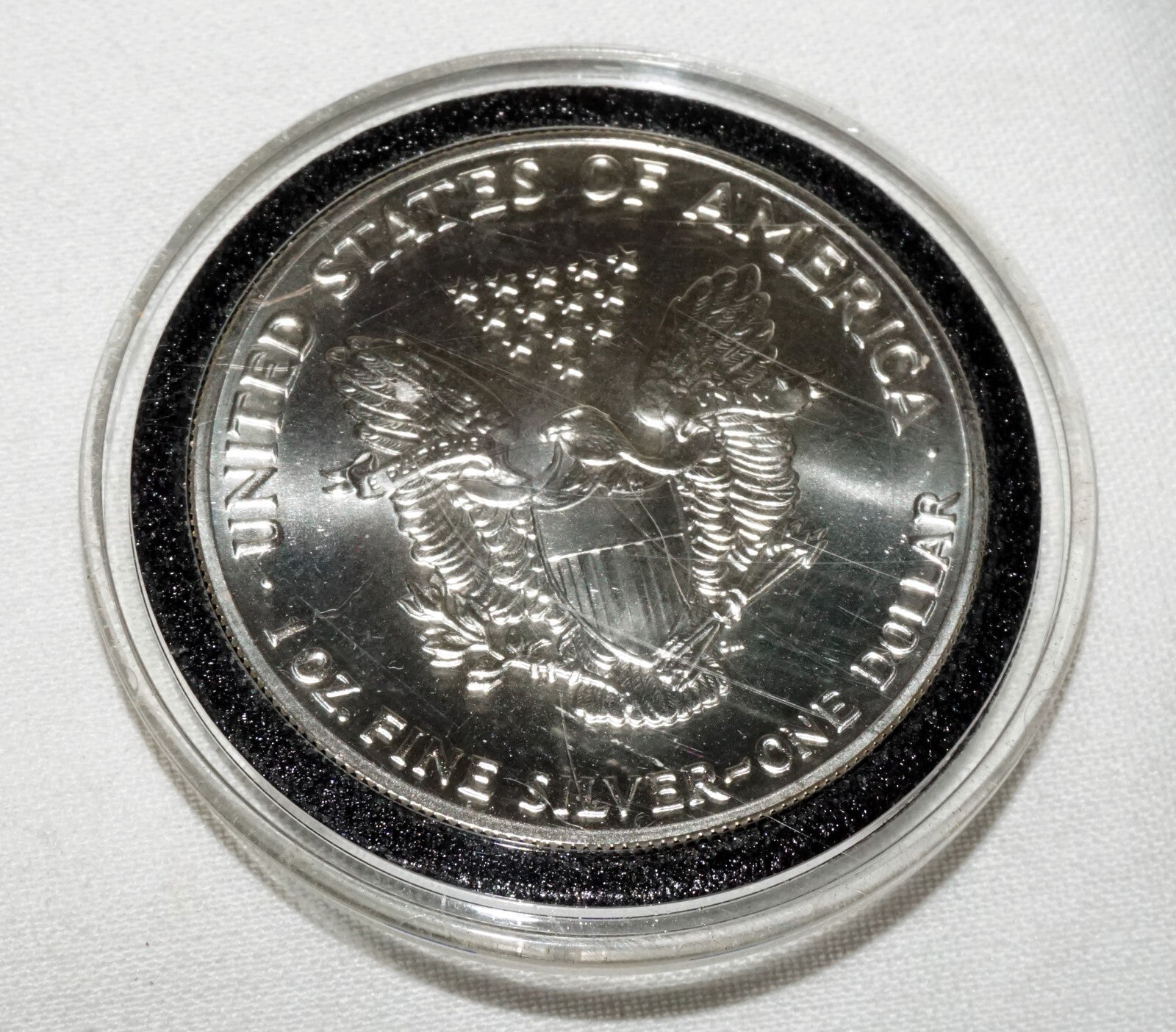 1992 US Liberty Eagle 1oz. Silver Coin in Case - Uncirculated  (ShI)