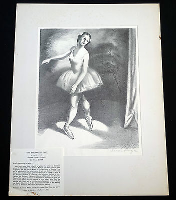 1950s Russian/American Litho Print "The Enchanted One" by Isaac Soyer (Hin)