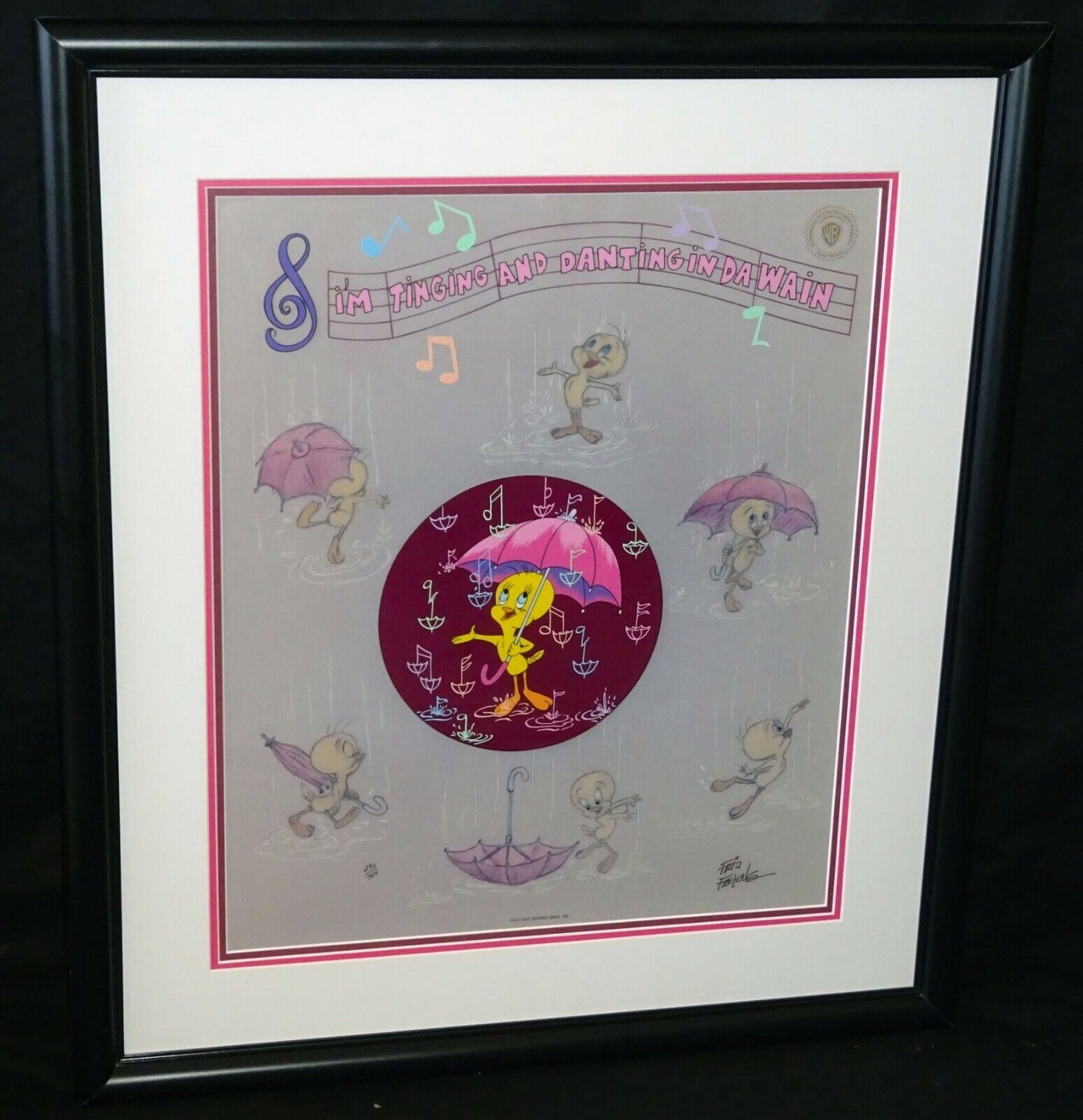 1993 US Warner Bros Print "Tweety Bird Singin' in Da Wain" by Friz Freling (MeG)