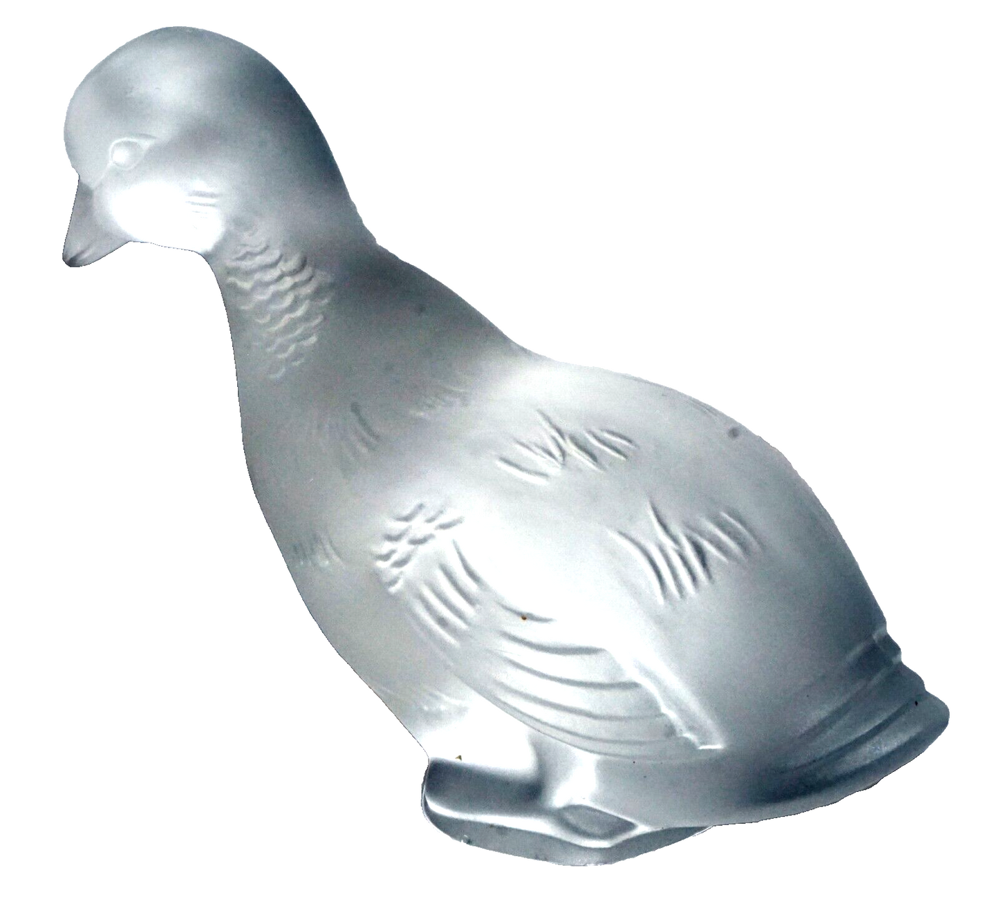 Vintage French Crystal Resting Duck Figurine Paperweight by Baccarat (Kai)