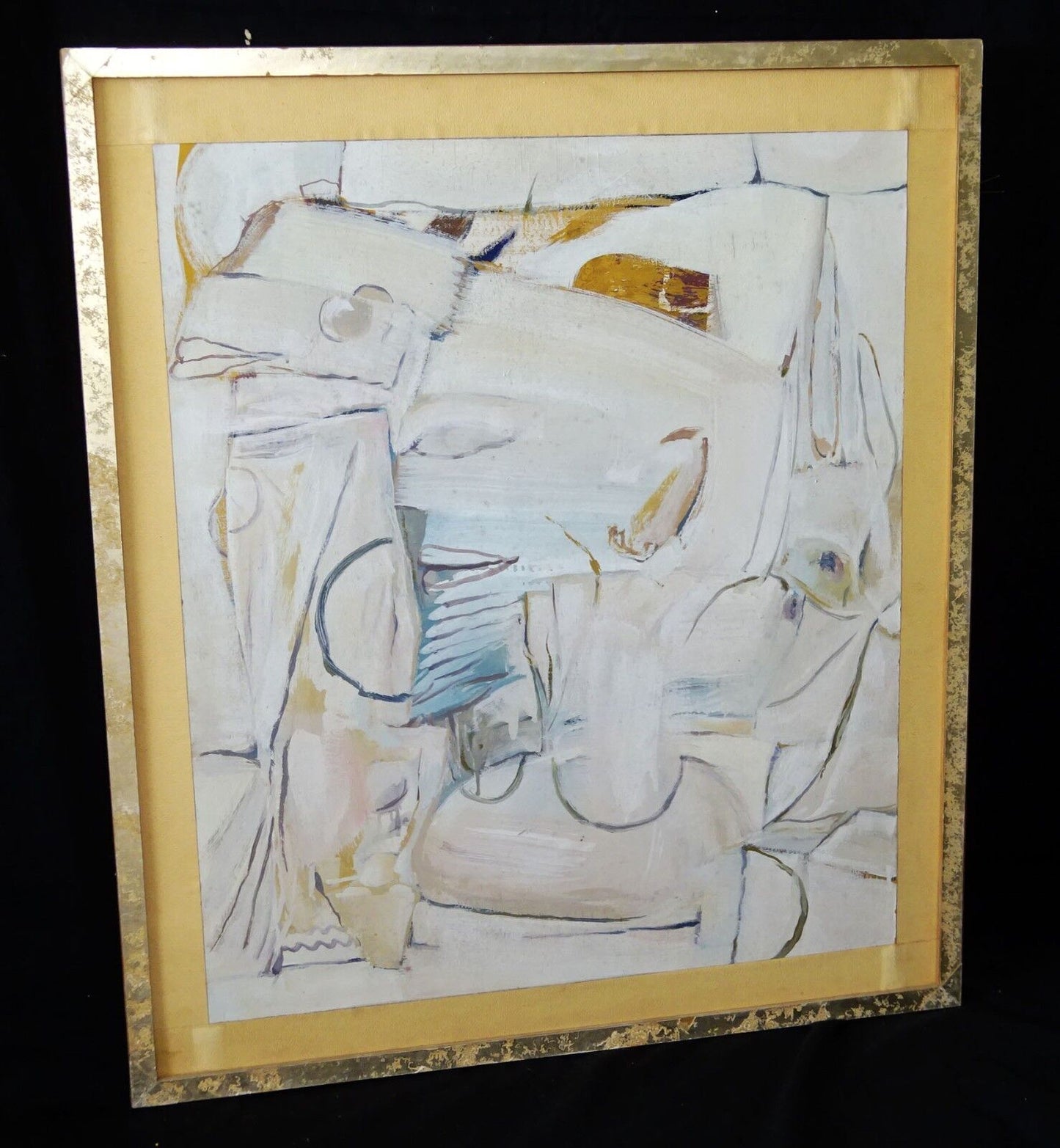 1983 Egyptian Abstract Oil Painting "Luxor" by Mounir Canaan (1919-1999) (Stea)