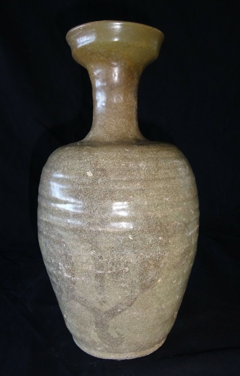 11C Korean Koryŏ Period Celadon Glaze Pottery Bottle w. Restored Top (HeN) IC