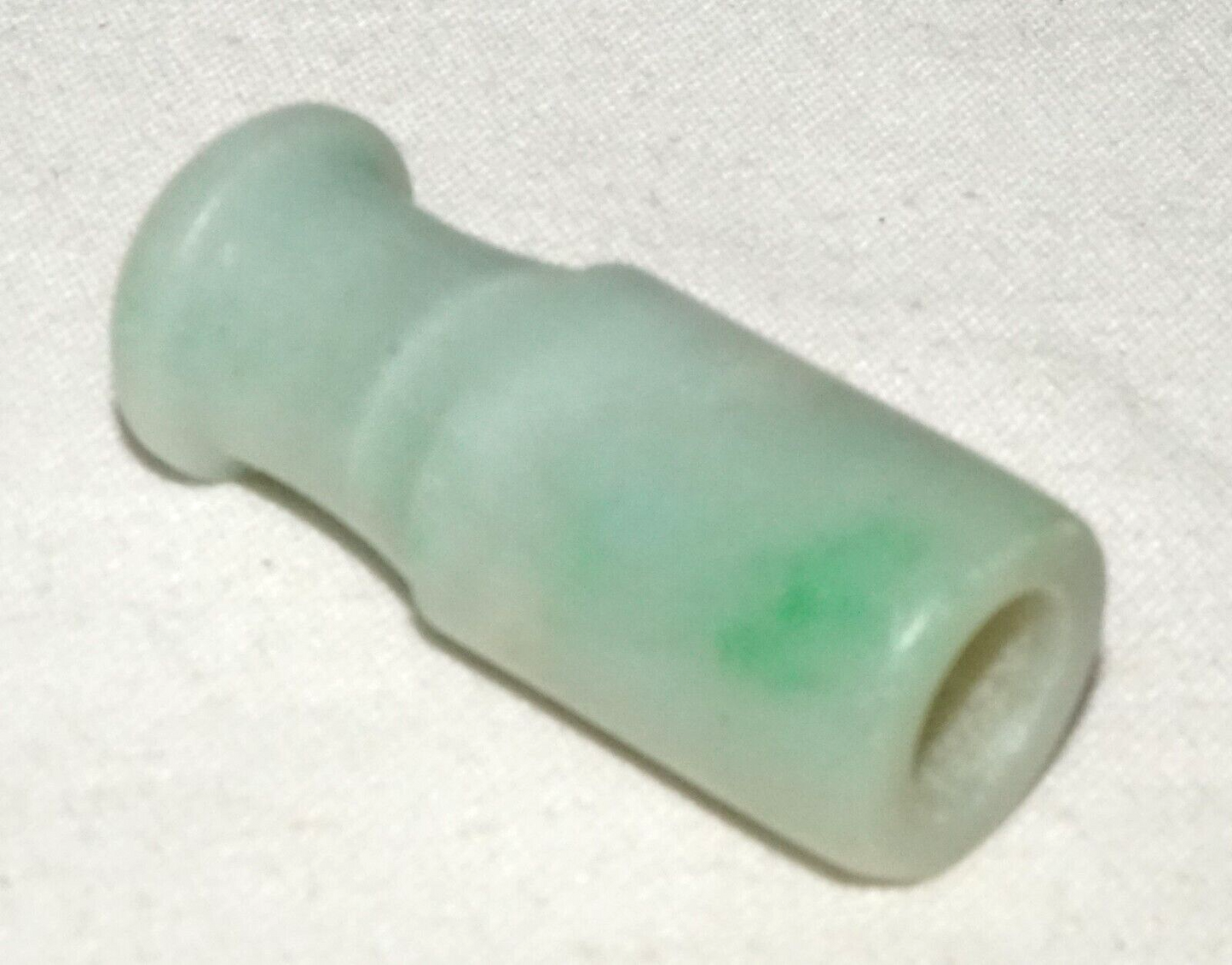 Vintage Chinese Jadeite Jade Carved Cigarette Holder 1 ⅝ inches (InS)#L4