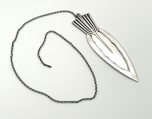 Antique 1915-32 Sterling 925 Georg Jensen Bookmark #152 w Bail & Chain (MiM)
