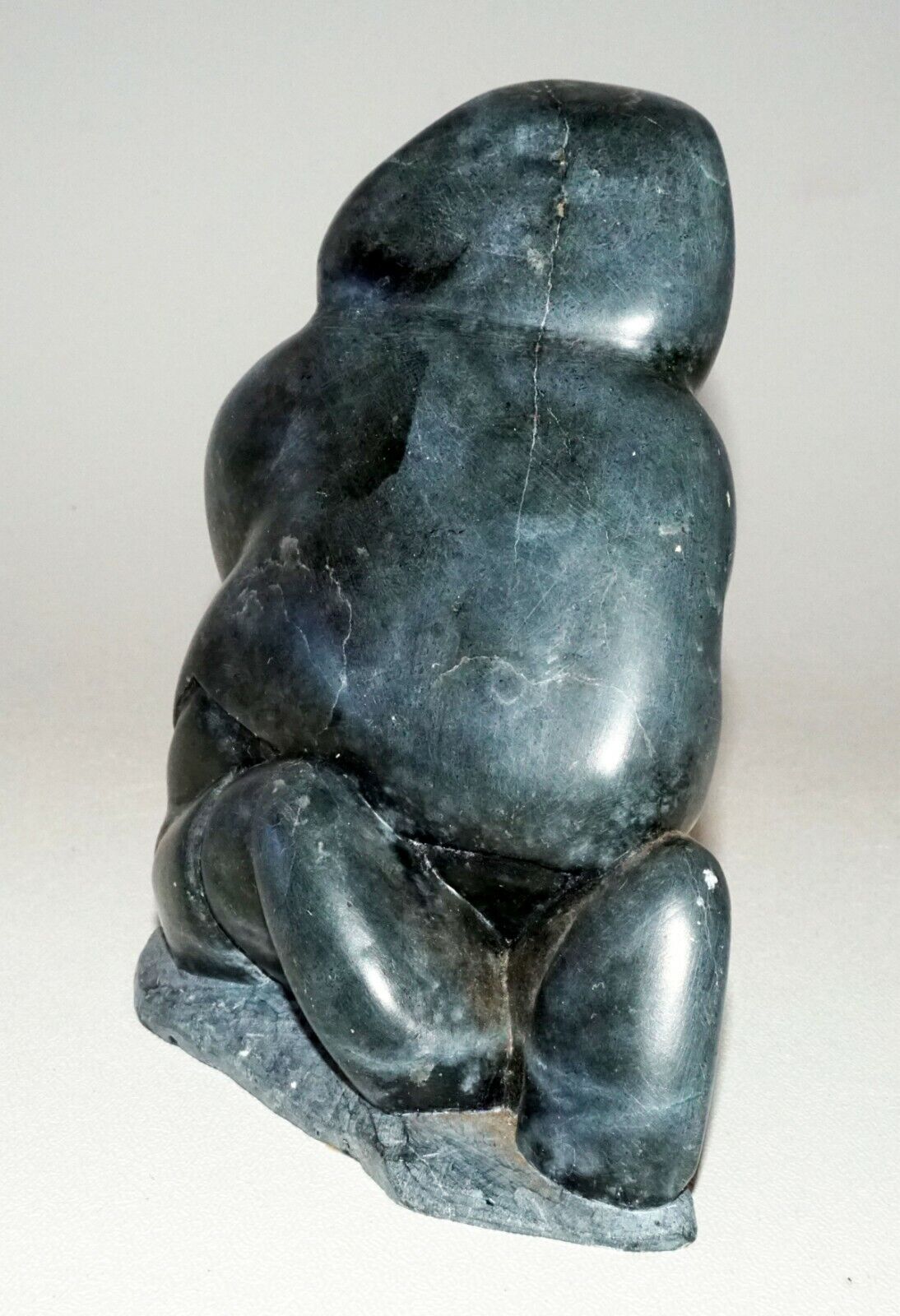 2002 Inuit Eskimo Stone Carved Figure Joanassie Omayualuk Inukjuak (b.1934)(CLB)