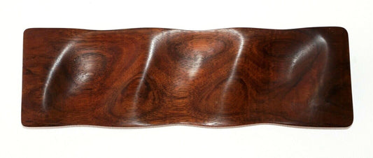 Hawaii Modernist Koa Hard Wood 3x Section Serving Tray by Dave Witkus (SRi)