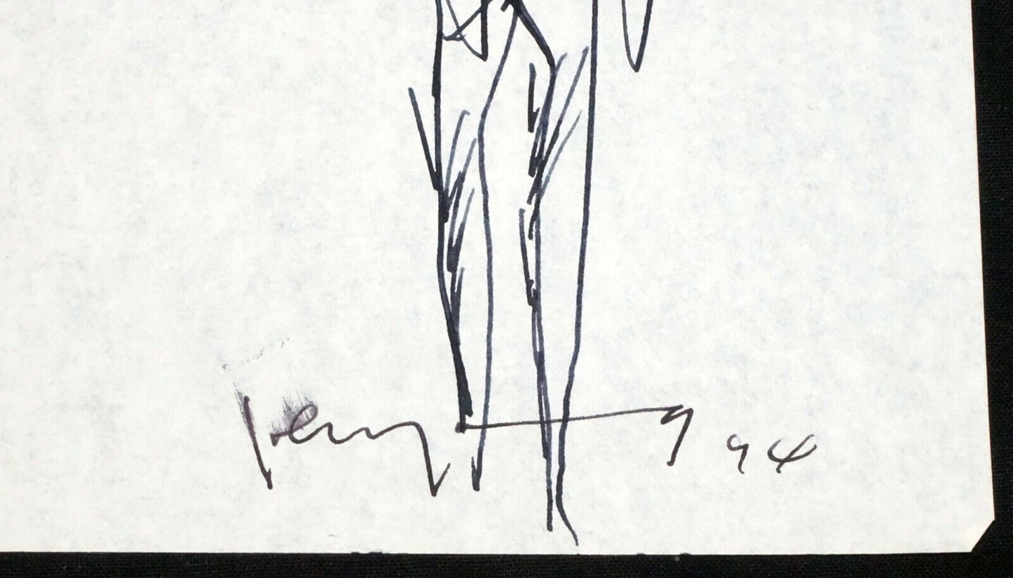 '94 Chinese Hawaii Drawing "Figure" by John Chin Young (1909 - 1997)(SaJ)8