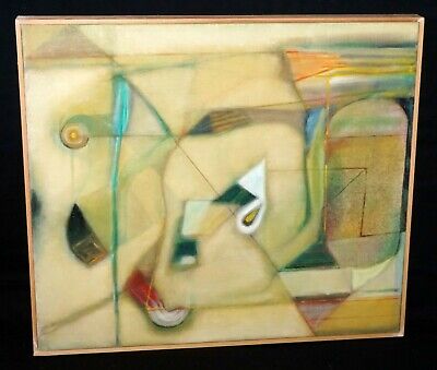 '16 Thai Modernist Oil Painting Mind Game #1 by Sanit Khewhok (born 1944)(Kay)