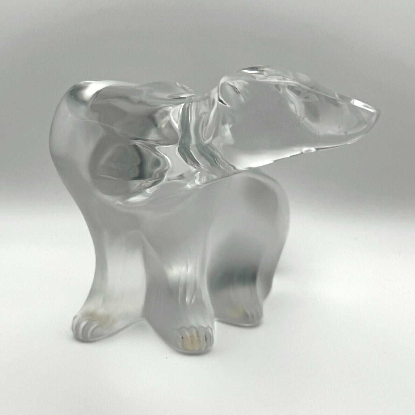 Vintage French Crystal Lalique Polar Bear Figurine (AHB)