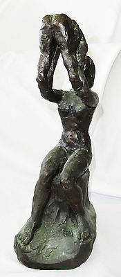 1960's CALIFORNIA BRONZE SCULPTURE "MOTHER & CHILD" by MARY MEDDA 4/50